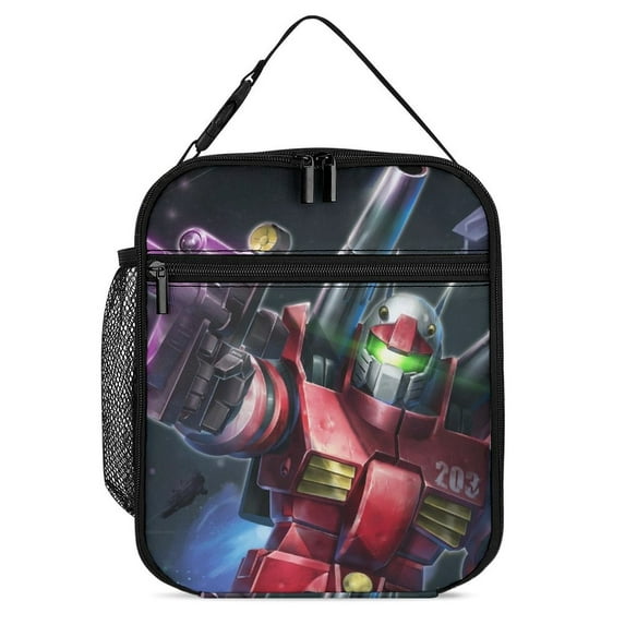 Mobile Suit Gundam Portable Lunch Bag, Insulated Lunch Box Reusable Lunch Totes Bag for Camping Hiking Travel Picnic