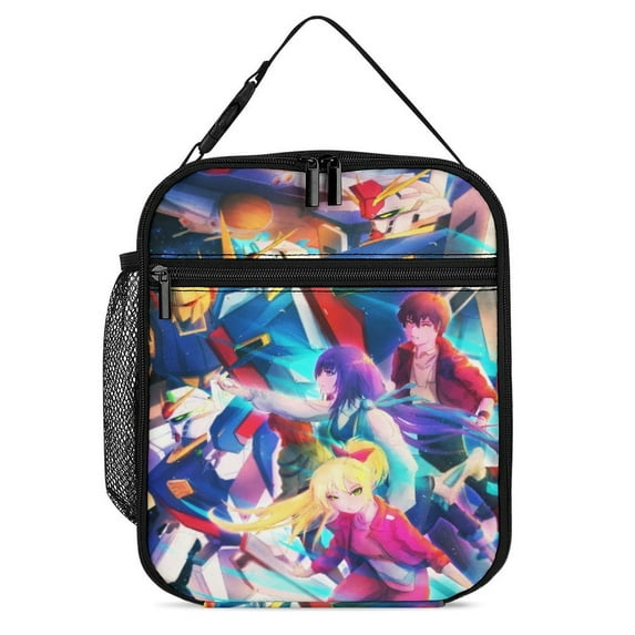 Mobile Suit Gundam Portable Lunch Bag, Insulated Lunch Box Reusable Lunch Totes Bag for Camping Hiking Travel Picnic