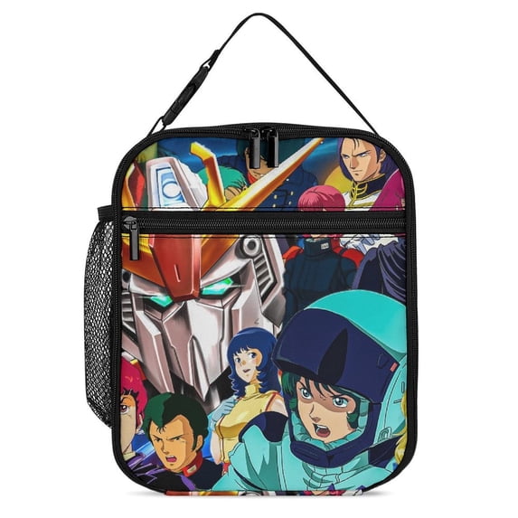 Mobile Suit Gundam Portable Lunch Bag, Insulated Lunch Box Reusable Lunch Totes Bag for Camping Hiking Travel Picnic