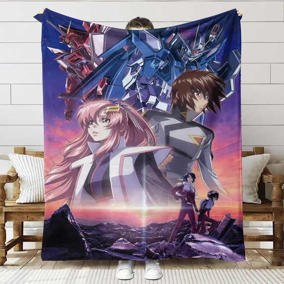 Mobile Suit Gundam SEED Freedom Throw Blanket Gifts for Fans Lover Girls Boys Women Present Hoodie Him Bed 40"x50"