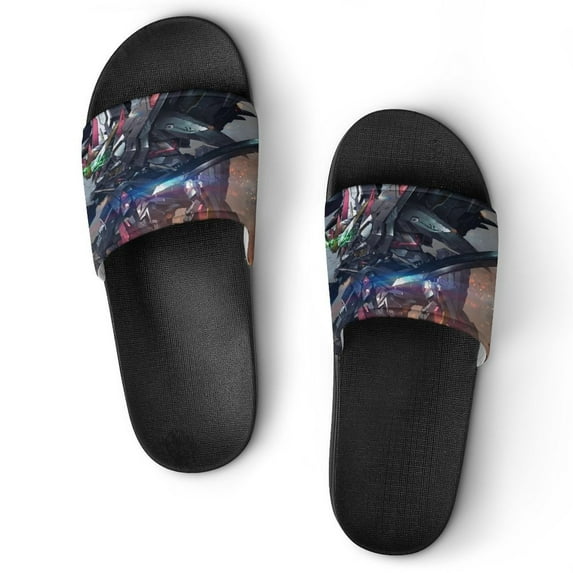 Mobile Suit Gundam Shower Slippers for Women & Men Non-Slip House Shoes Slide Sandals for Bathroom Home Beach Travel Dorm