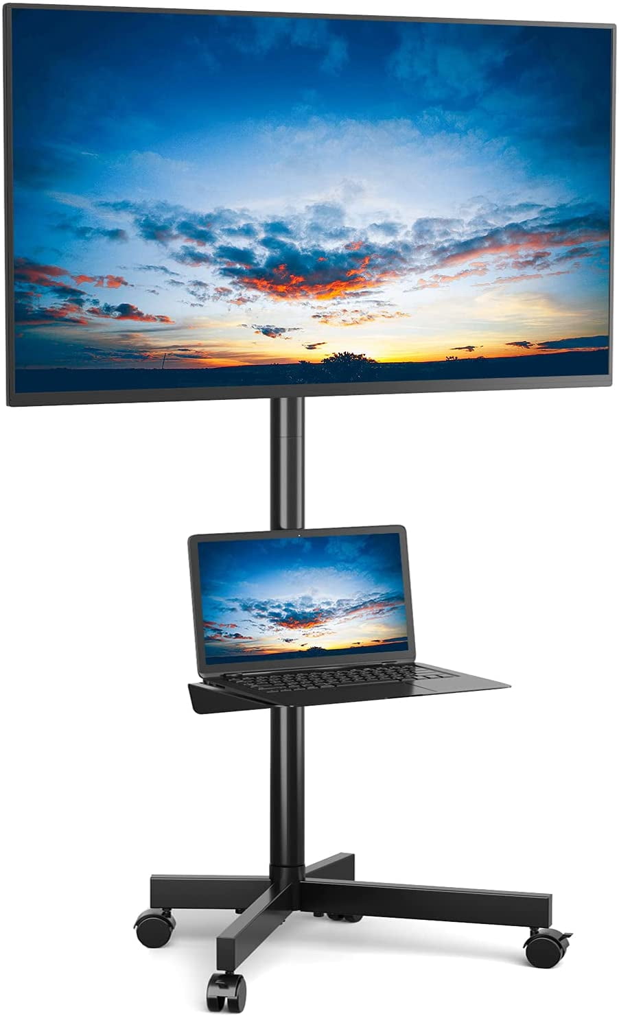 Mobile TV Cart for 2360 Inch LCD LED Flat Panel Curved Screen TVs up