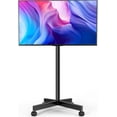 thumbnail image 1 of Mobile TV Cart Rolling TV Stand for 23-65 Inch LCD LED OLED 4K Smart TVs up to 110lbs, Height Adjustable Portable AV Cart with Wheels and Tilt Mount, Outdoor TV Stand Mount, Max VESA 400x400mm, 1 of 7