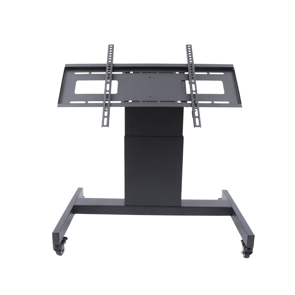 Mobile TV Cart TVs Rolling TV Stand with Height Adjustable Shelf for