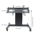 Mobile TV Cart TVs Rolling TV Stand with Height Adjustable Shelf for