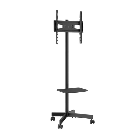 Mobile TV Stand 23-60 inch, Rolling TV Cart with Wheels & Tray