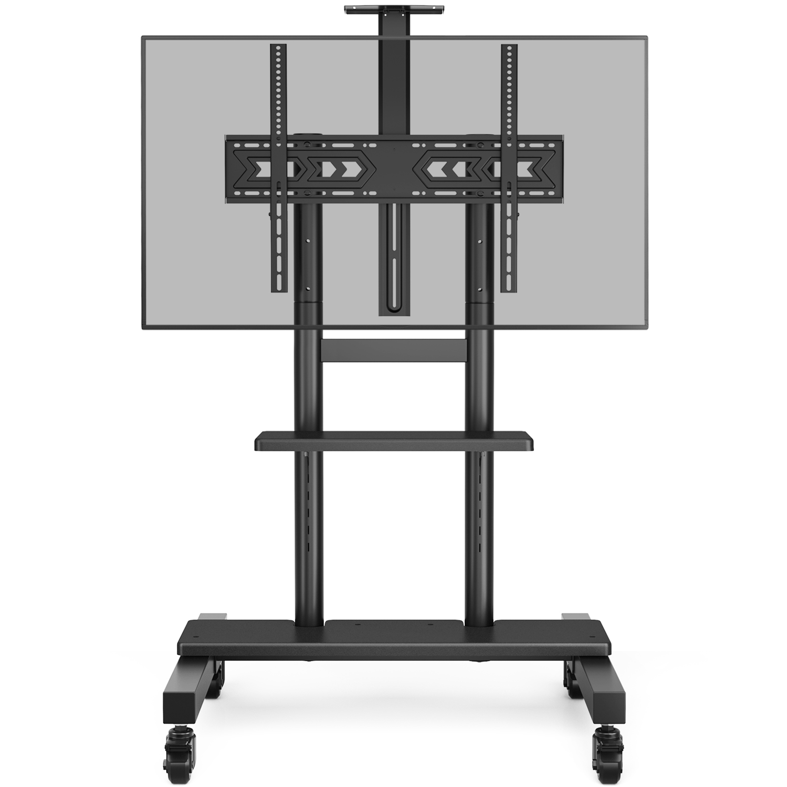 Mobile TV Stand Rolling TV Cart for 55 to 90 inch LCD LED TVs, Black