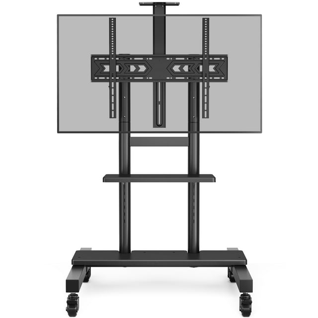 Mobile TV Stand Rolling TV Cart for 55 to 90 inch LCD LED TVs, Black ...
