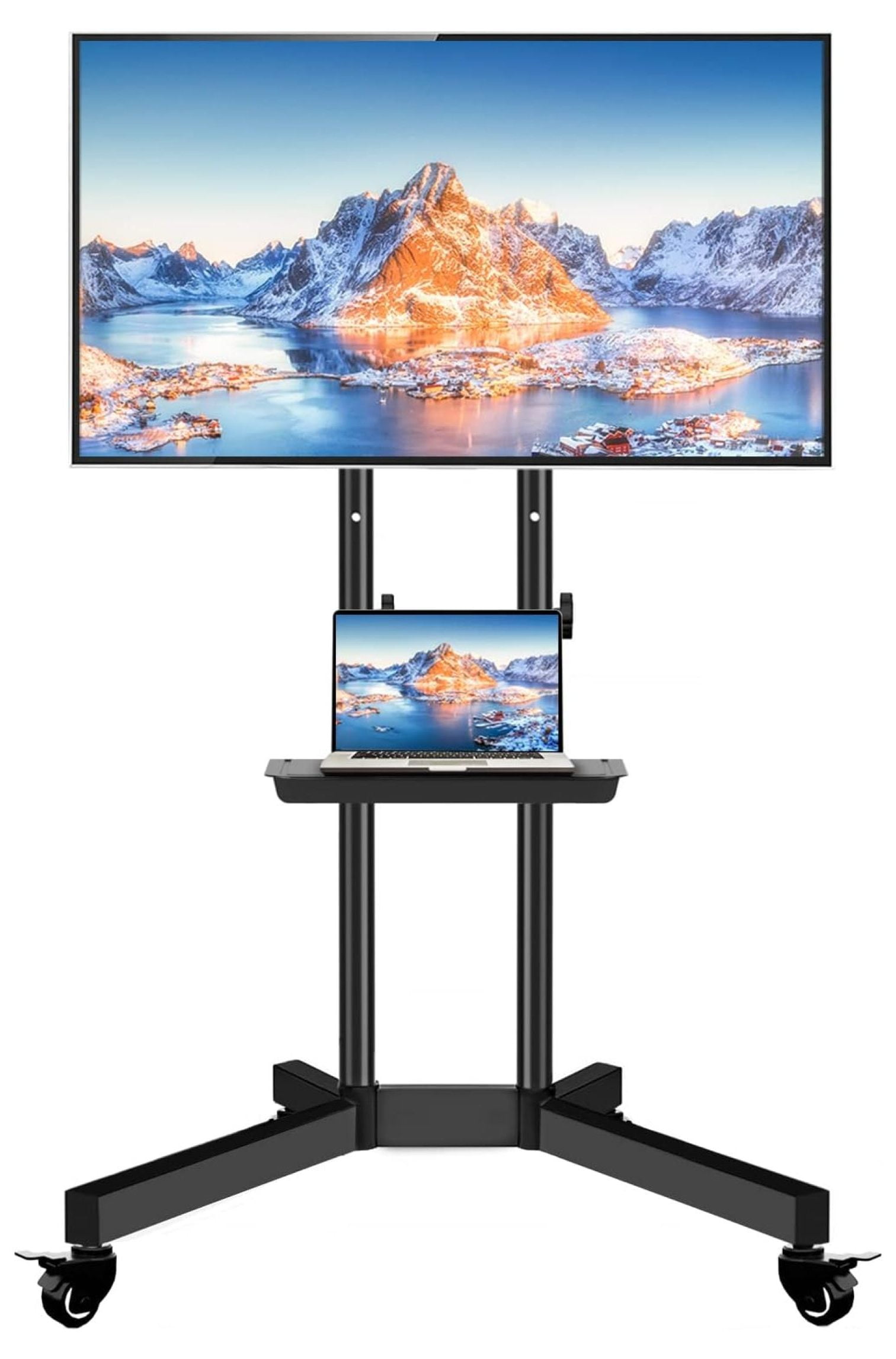 Mobile TV Stand with Wheels for 3280 Inch LCD LED 4K Flat Screens with