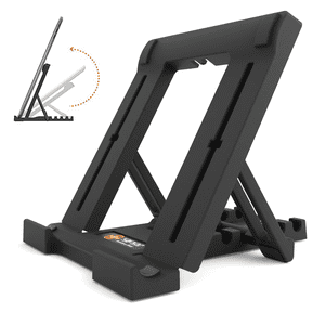 Mobile Tablet Stand for iPad, Adjustable Non-Slip Base Foldable Tablet Holder for Desk Compatible with Apple iPad, Samsung Galaxy, and Amazon Kindle Fire Tablets