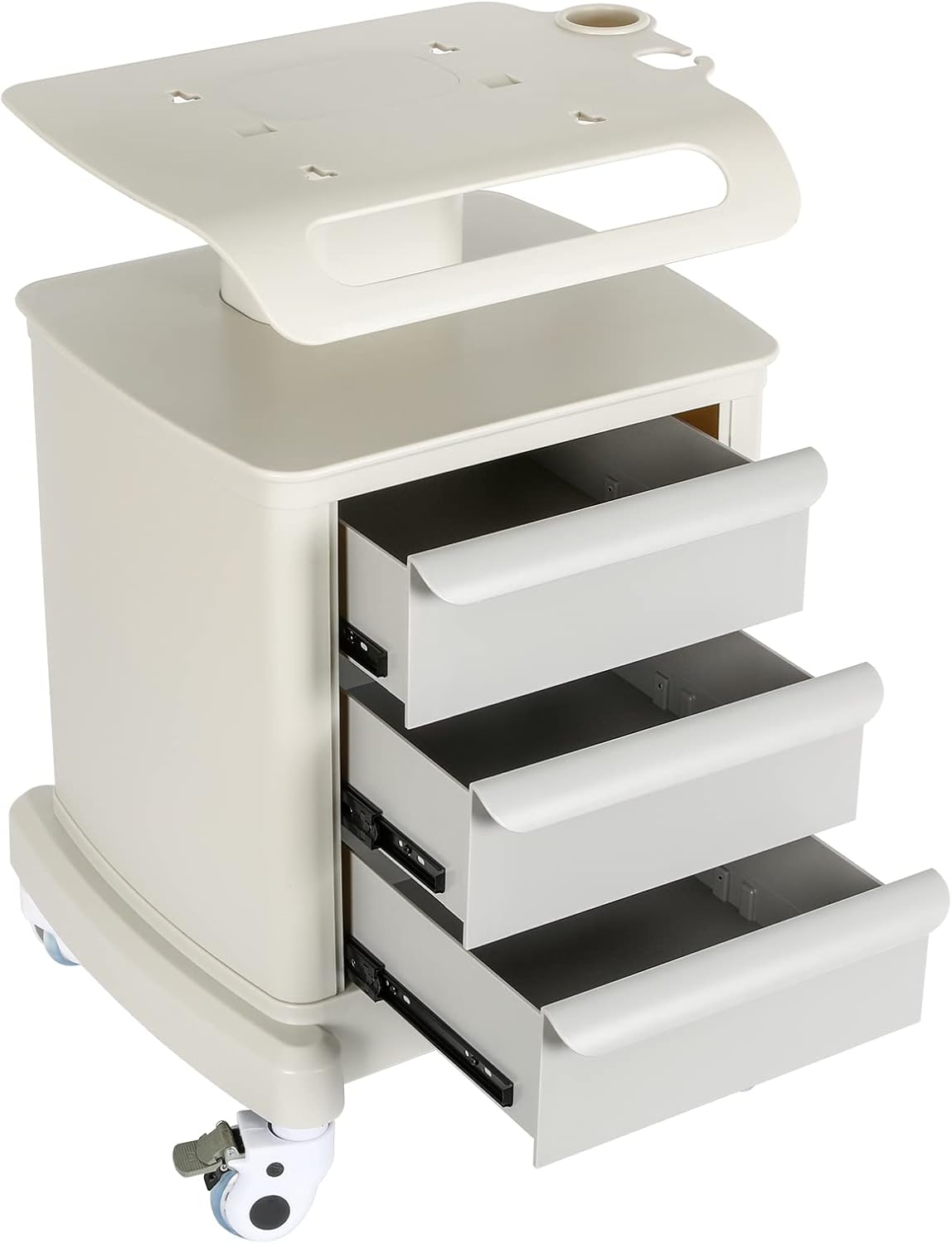 Mobile Ultrasound Trolley Cart, 110LBS Load Medical Cart with 4 ...