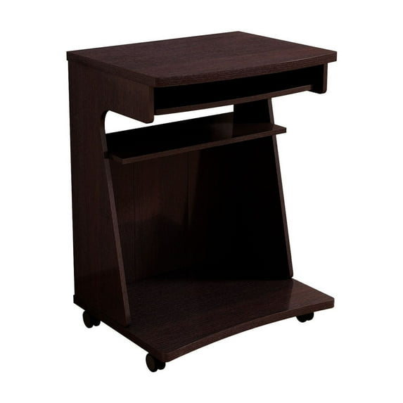 Mobile Utility Cart with Gliding Shelf for Kitchen & Microwave Use / Compact Design for Easy Placement Anywhere