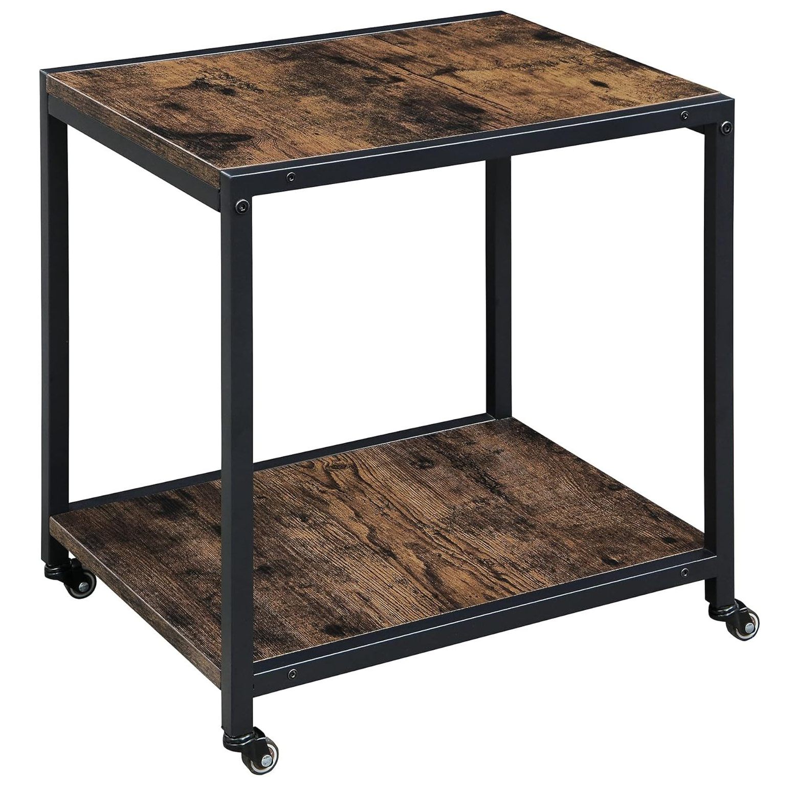 Mobile Utility Rolling Cart, 2Tire Small Storage Shelf with Wheels