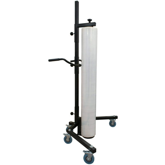 Mobile Vertical Pallet Wrapping Dispenser - Fits Rolls from 48" to 72" - EP-795 - Made in USA