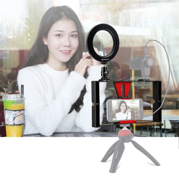 Mobile Video Recording Live Cage Ring Light Cold Boot Adapter Bracket