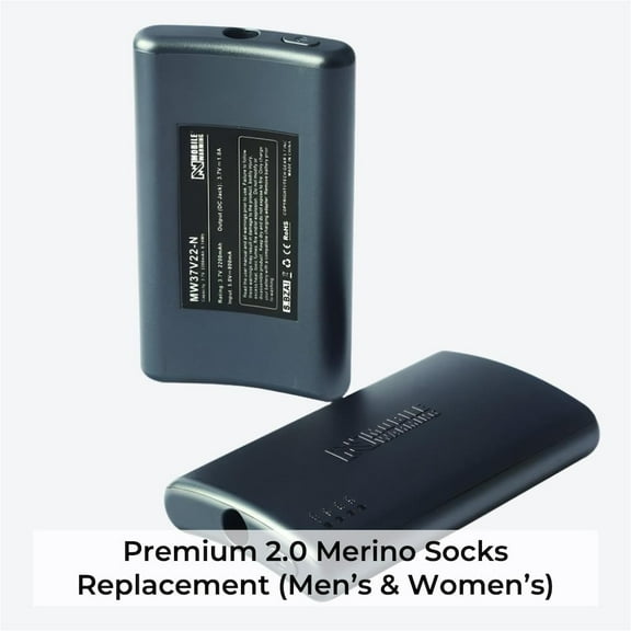 3.7v Powersheer Micro Sock Batteries and Cable 2 Pack