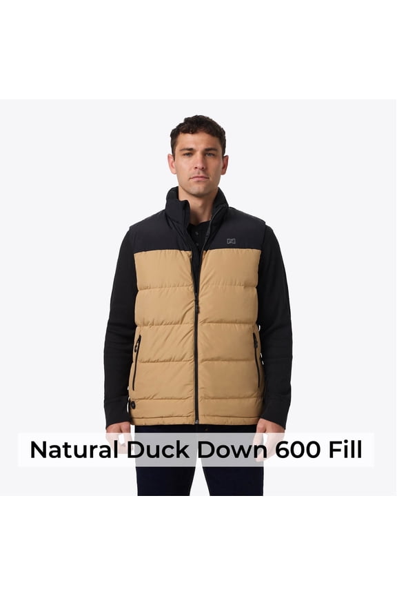 Crest 2.0 Down Vest Men's - Tan/Black
