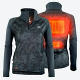 Mobile Warming Proton Heated Base Layer Shirt for Women, Quarter Zip, 3 ...