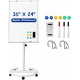 thumbnail image 1 of Mobile Whiteboard, 36x24 Inches Standing White Board on Wheels, Portable Magnetic Dry Erase Board with Stand, Height Adjustable Easel Style Rolling Whiteboard for Classroom, Office, Teacher, Home, 1 of 12