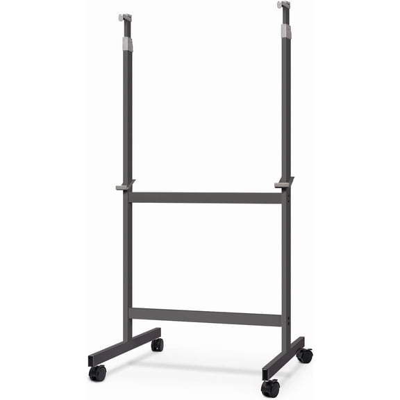 Mobile Whiteboard Stand with Wheels, Stand Only, No Drill (Black | Height Adjustable Dry Erase Boards, No Drill Setup, Rolling Easel Frame for Home, Office, Homeschool,Classroom