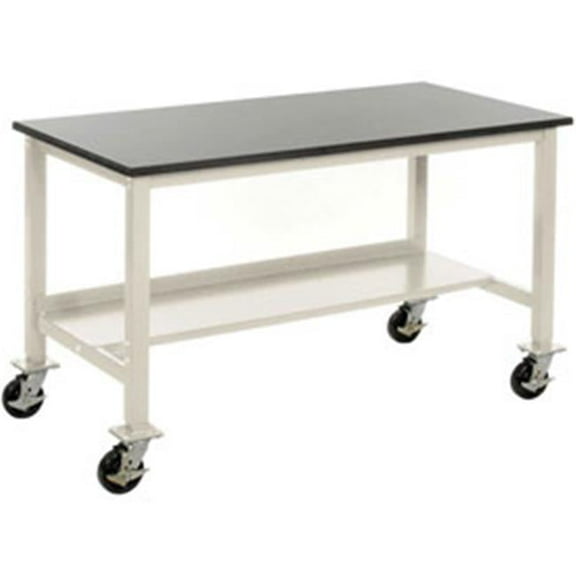 Mobile Workbench - Stainless Steel - Tan