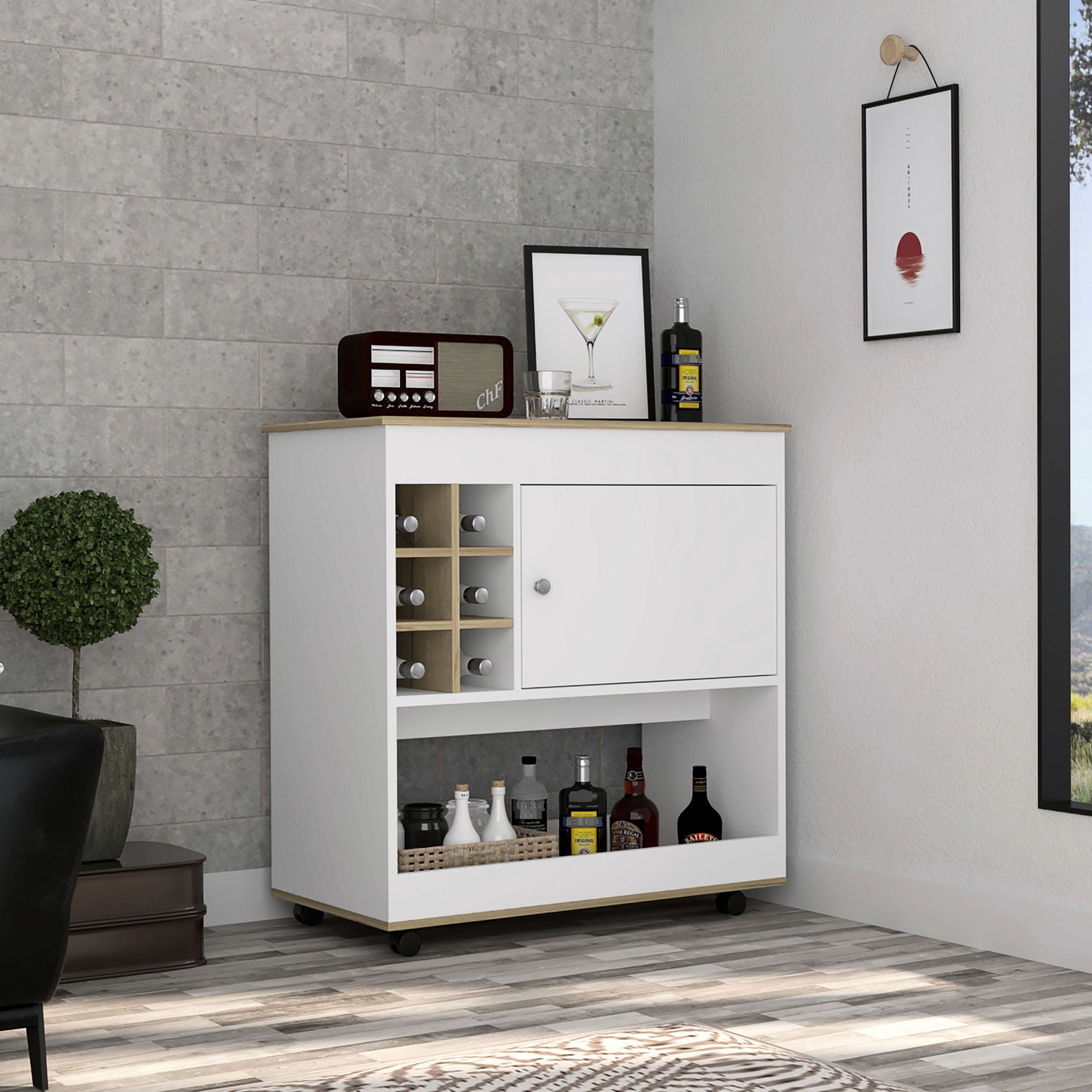 Mobile and Functional Bar Setup - Easily Move Your Drinks with Four ...