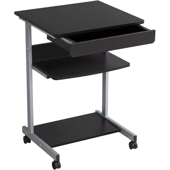 Mobile computer desk cart, small laptop desk with wheels/computer desk workstation