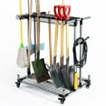 Mobile garden tool organizer metal Garage Storage Holder storage large