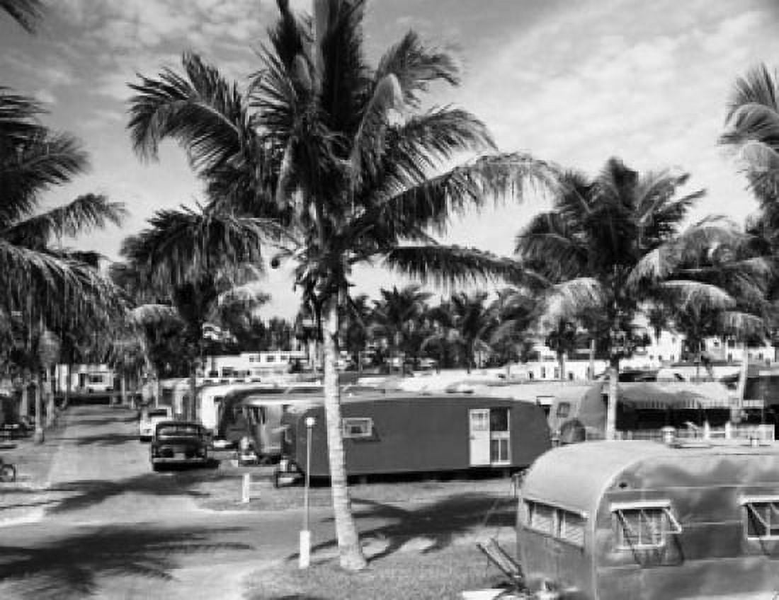 Mobile homes along a road Trailer Park Hollywood Beach Hollywood Florida USA Canvas Art - (18 x 24)