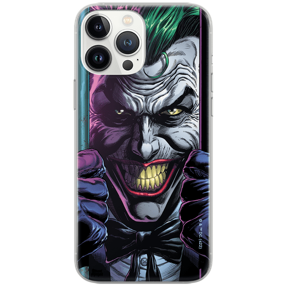 Mobile phone case for Apple IPHONE 14 original and officially Licensed DC pattern Joker 015 optimally adapted to the shape of the mobile phone, case made of TPU