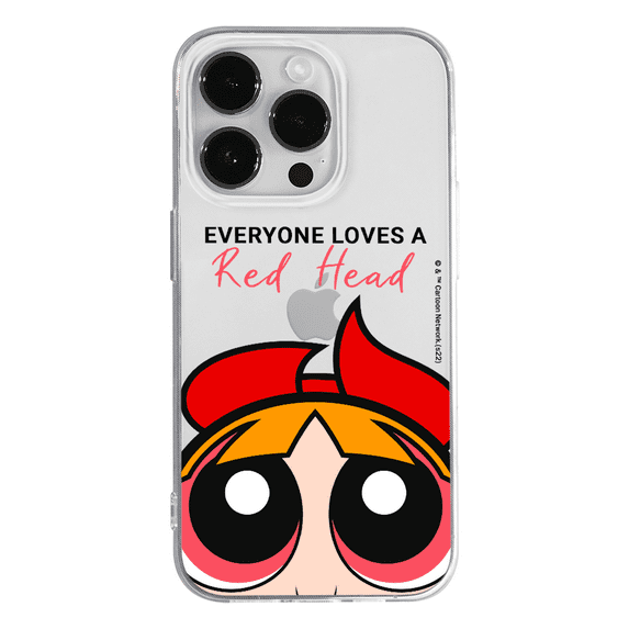 Mobile phone case for Apple IPHONE 15 PRO MAX original and officially Licensed The Powerpuff Girls pattern The Powerpuff Girls 011 adapted to the shape of the mobile phone, partially transparent