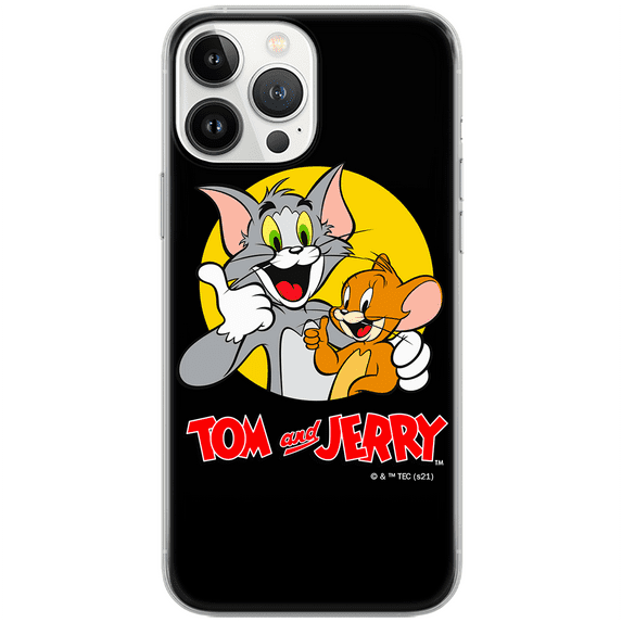 Mobile phone case for Apple IPHONE 15 PRO MAX original and officially Licensed Tom & Jerry pattern Tom and Jerry 013 optimally adapted to the shape of the mobile phone, case made of TPU
