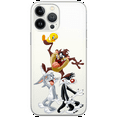 thumbnail image 1 of Mobile phone case for Apple IPHONE 15 PRO original and officially Licensed Looney Tunes pattern Looney Tunes 001 optimally adapted to the shape of the mobile phone, partially transparent, 1 of 5