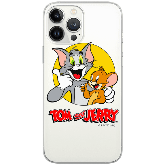 Mobile phone case for Apple IPHONE XR original and officially Licensed Tom & Jerry pattern Tom and Jerry 013 optimally adapted to the shape of the mobile phone, partially transparent