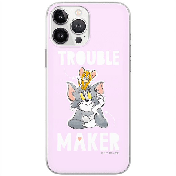 Mobile phone case for SAMSUNG S21 ULTRA original and officially Licensed Tom & Jerry pattern Tom and Jerry 006 optimally adapted to the shape of the mobile phone, case made of TPU