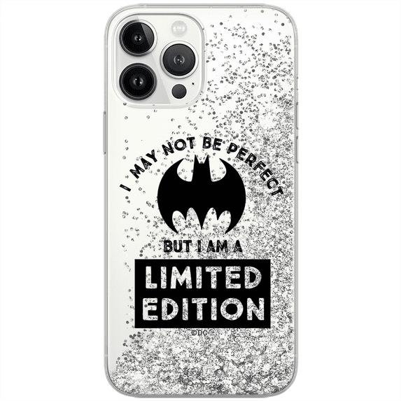 Mobile phone case with glitter overflow effect for Apple IPHONE 14 PLUS original and officially Licensed DC pattern Bat Girl 007 optimally adapted to the shape of the mobile phone