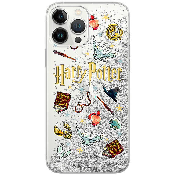 Mobile phone case with glitter overflow effect for Apple IPHONE 14 original and officially Licensed Harry Potter pattern Harry Potter 226 optimally adapted to the shape of the mobile phone