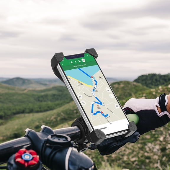 Mobile phone holder, Handlebar Mount Bike Mount Huiop Mount Rotation Anrio Mewmewcat Hxber Black