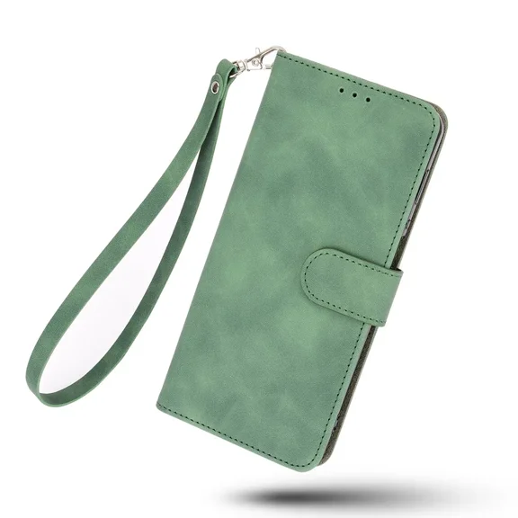 Mobile phone protective case, skin friendly PU leather wallet phone protective case, Google Pixel 3A wrist strap PU leather protective phone case