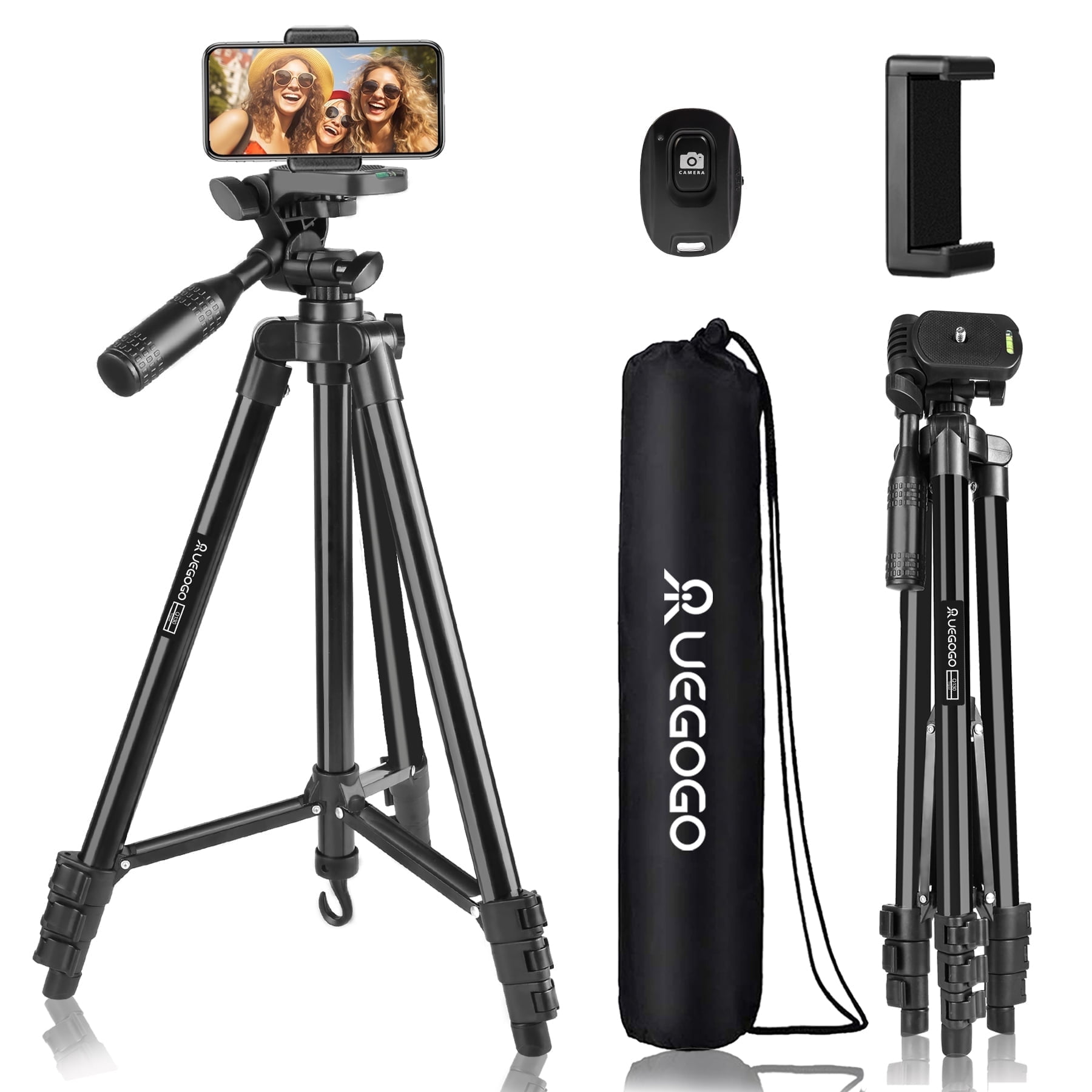 1 Set Light Phone Tripod, 50 Inch Camera Tripod with Remote & Universal Clip, Compatible with Mobile/Android/Action Camera, Perfect for Video/Selfie/Live Recording.