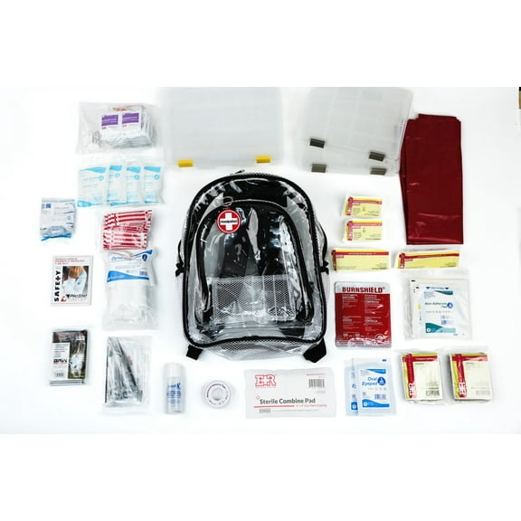 MobileAid Clear-View 25-Person Trauma First Aid Backpack Kit