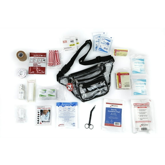 MobileAid Clear-View Belt Bag Trauma First Aid Kit