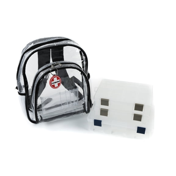 MobileAid Clear-View First Aid Backpack with Organizer Boxes - [Load-Your-Own]