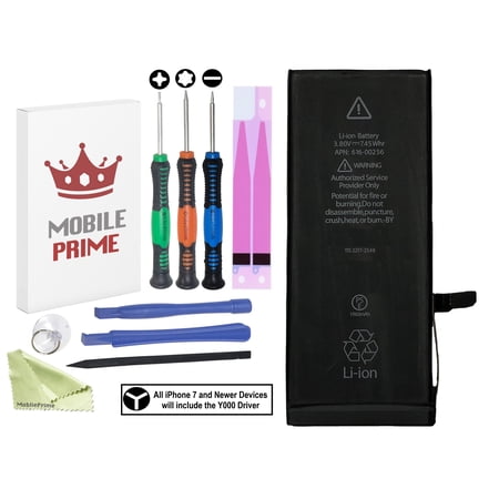 MobilePrime Replacement Internal Li-ion Battery Kit 1960 mAh with Pro-Series Compatible for i-Phone 7 A1660, A1778, A1779