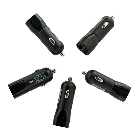 MobileSpec BULK DUAL DC USB POWER - BLACK