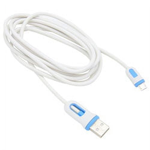 MobileSpec MBS06107 6 Feet Micro to USB Charge and Sync Cable - White/Blue
