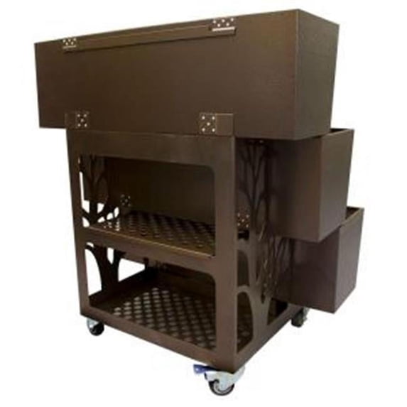 Mobilegro 3TT36 3 Tiered Tree Platinum Rectangular Mobile Garden Cart ...