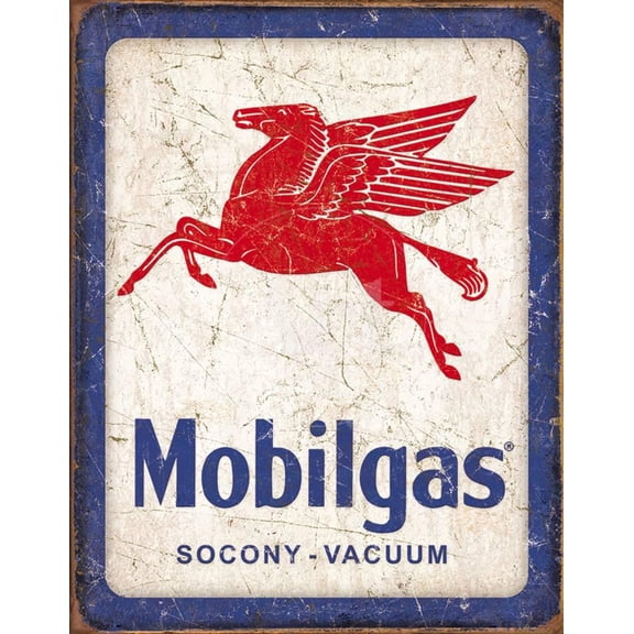 Mobilgas Pegasus Tin Sign - 16x12.5