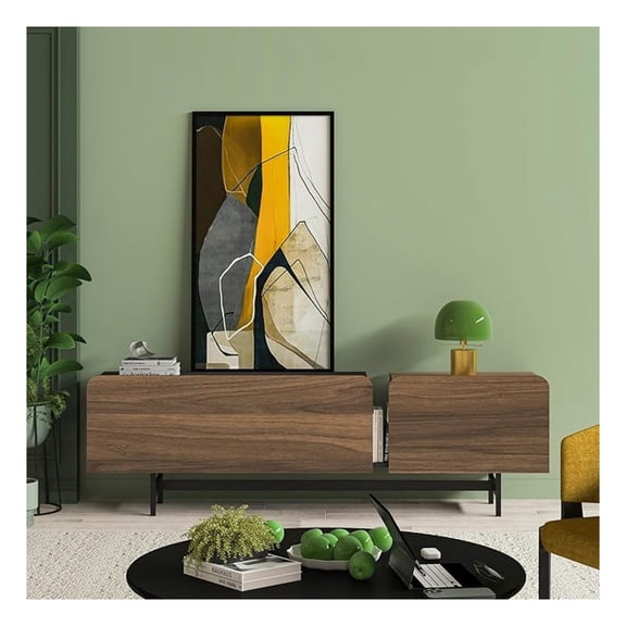 Mobili Century Modern TV Stand Entertainment Center for 65+ inch tv, 72 inch TV Stand with Storage for Living Room, Farmhouse TV Stand for 75+ inch TV, Wood TV Stand for 80 inch TV
