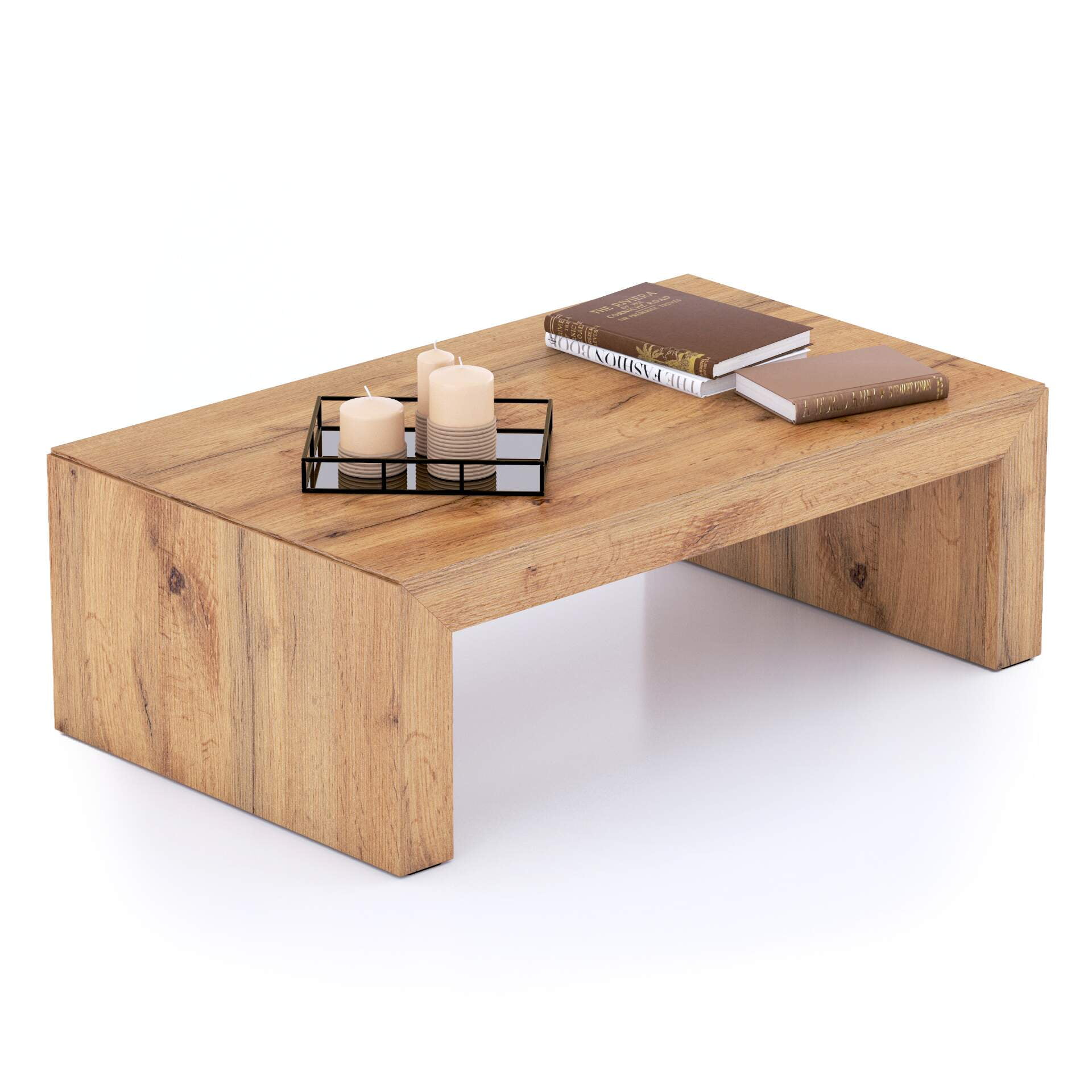 Mobili Fiver, Angelica, Italian Style, low Coffee Table, Rustic Oak